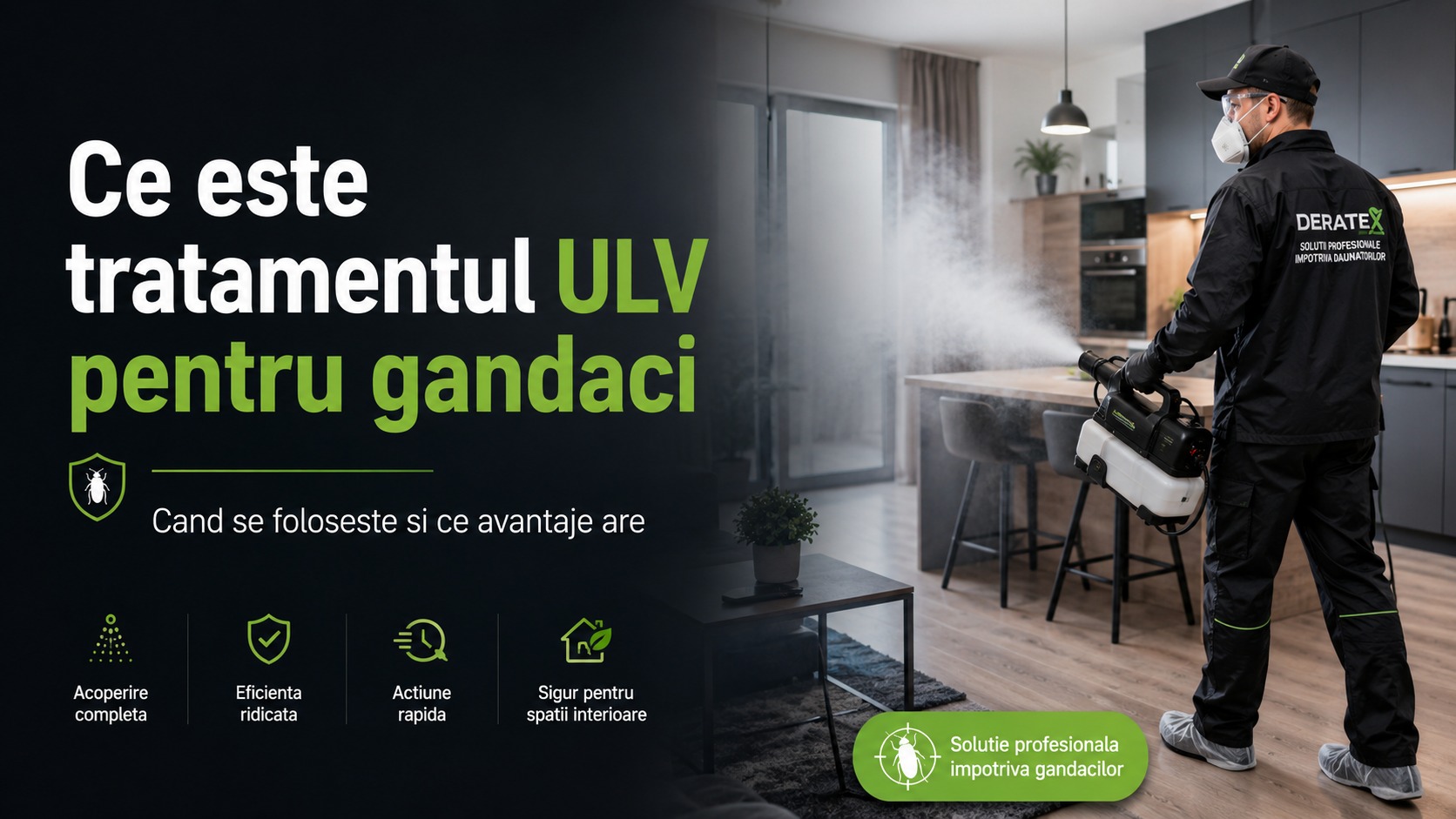 Ce este tratamentul ULV pentru gandaci - banner desktop