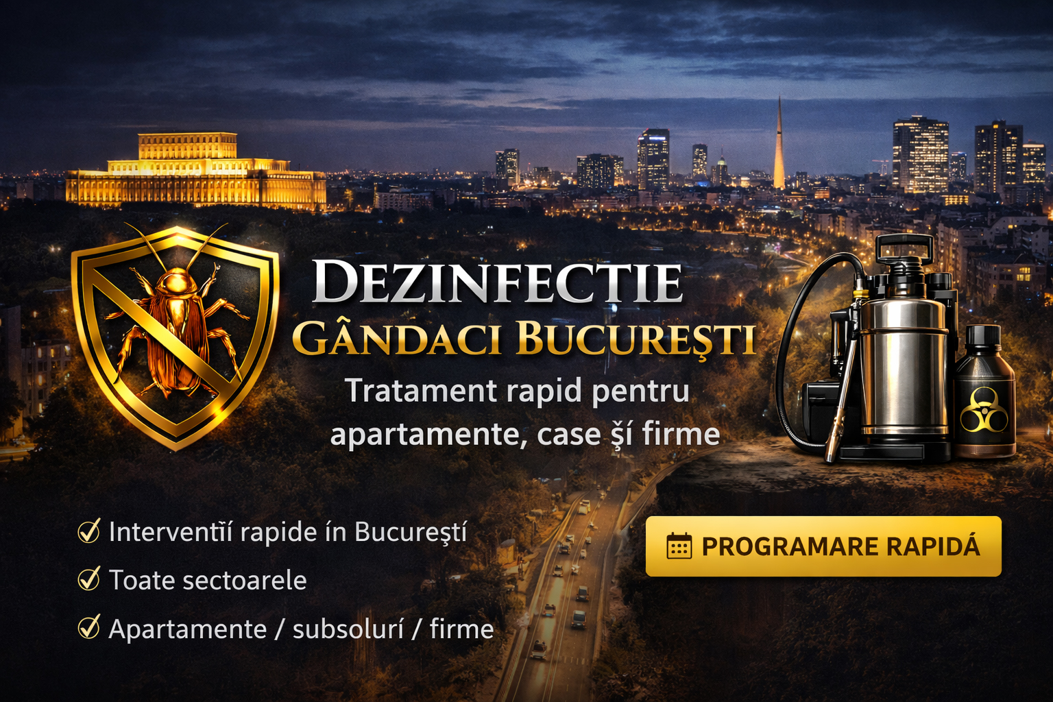 Dezinsectie gandaci Bucuresti - banner desktop