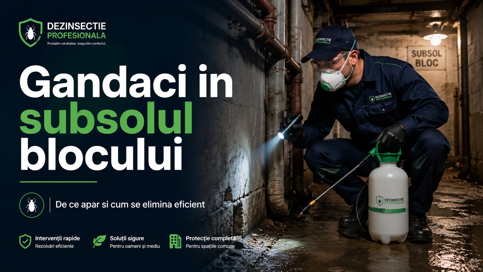 Gandaci in subsolul blocului - banner desktop
