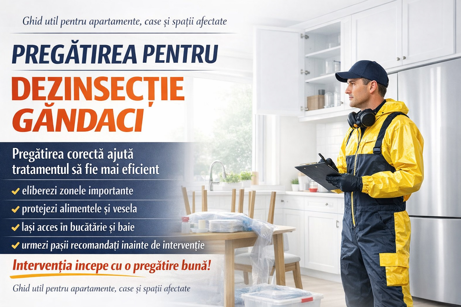 Pregatirea pentru dezinsectie gandaci - banner desktop