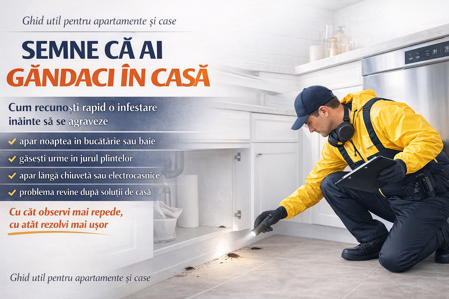 Semne ca ai gandaci in casa - banner desktop