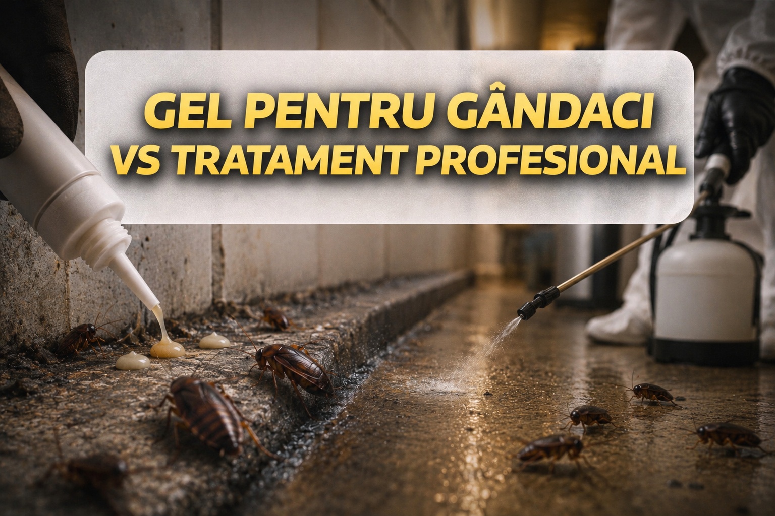 Gel pentru gandaci vs tratament profesional - banner mobil