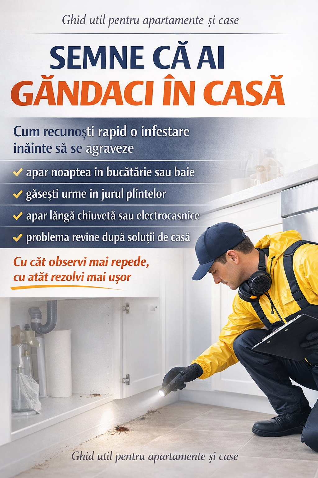 Semne ca ai gandaci in casa - banner mobil