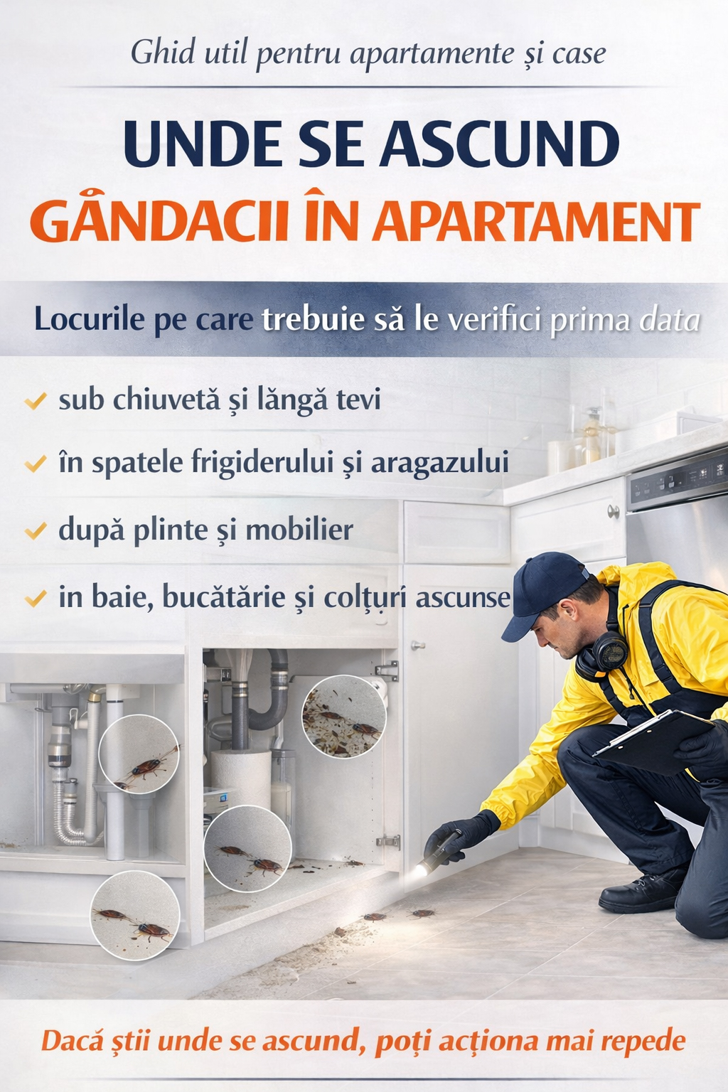Unde se ascund gandacii in apartament - banner mobil