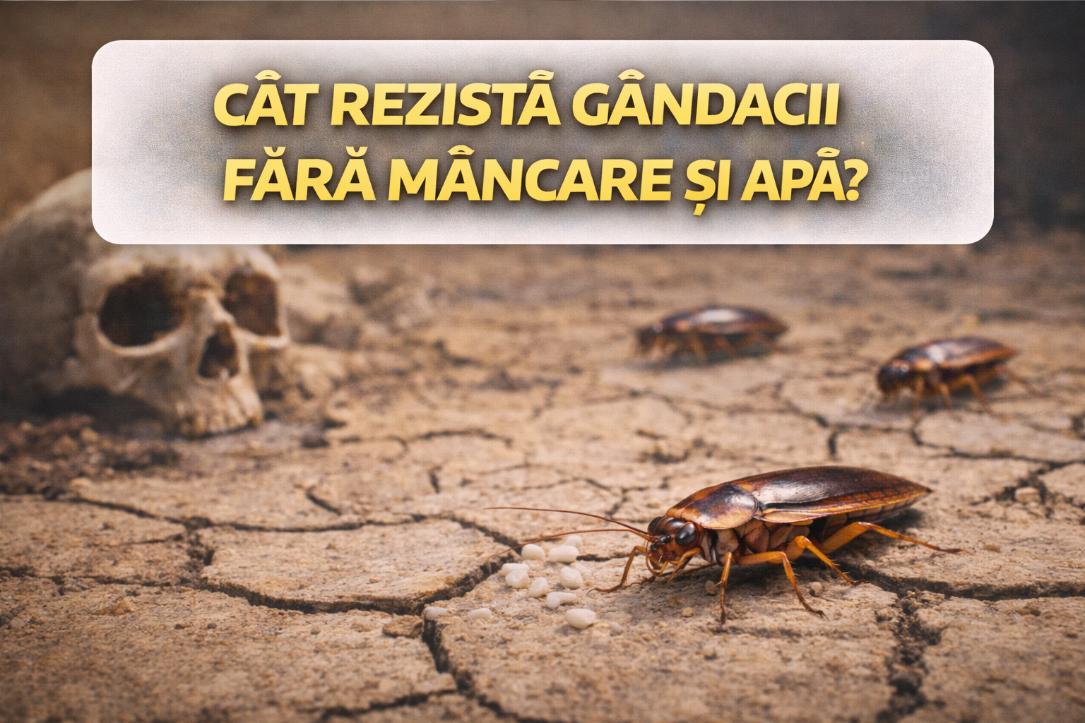 Cât rezistă gândacii fără mâncare și apă