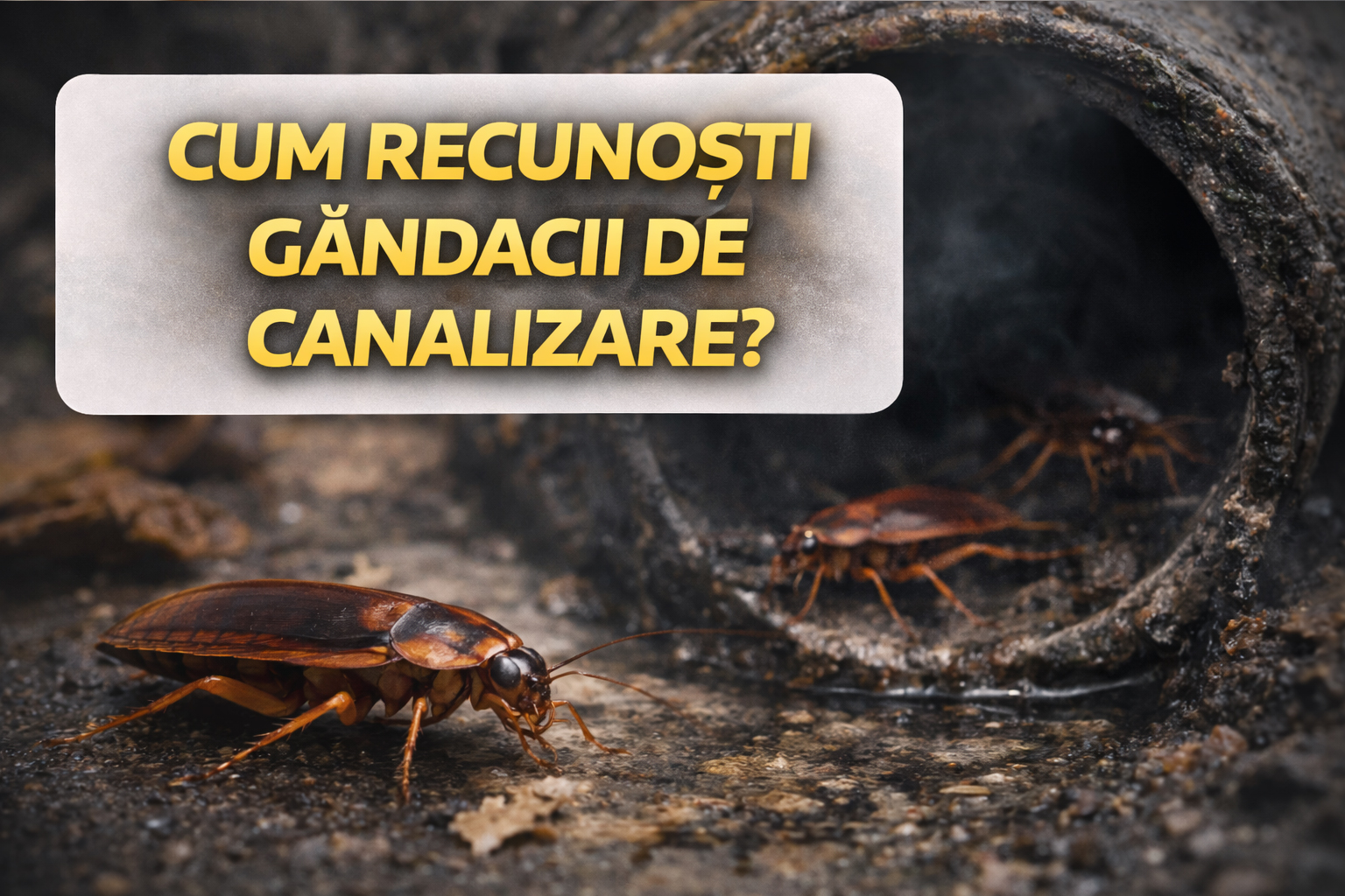 Cum recunoști gândacii de canalizare