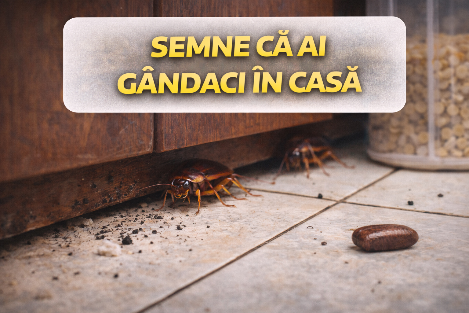 Semne că ai gândaci în casă