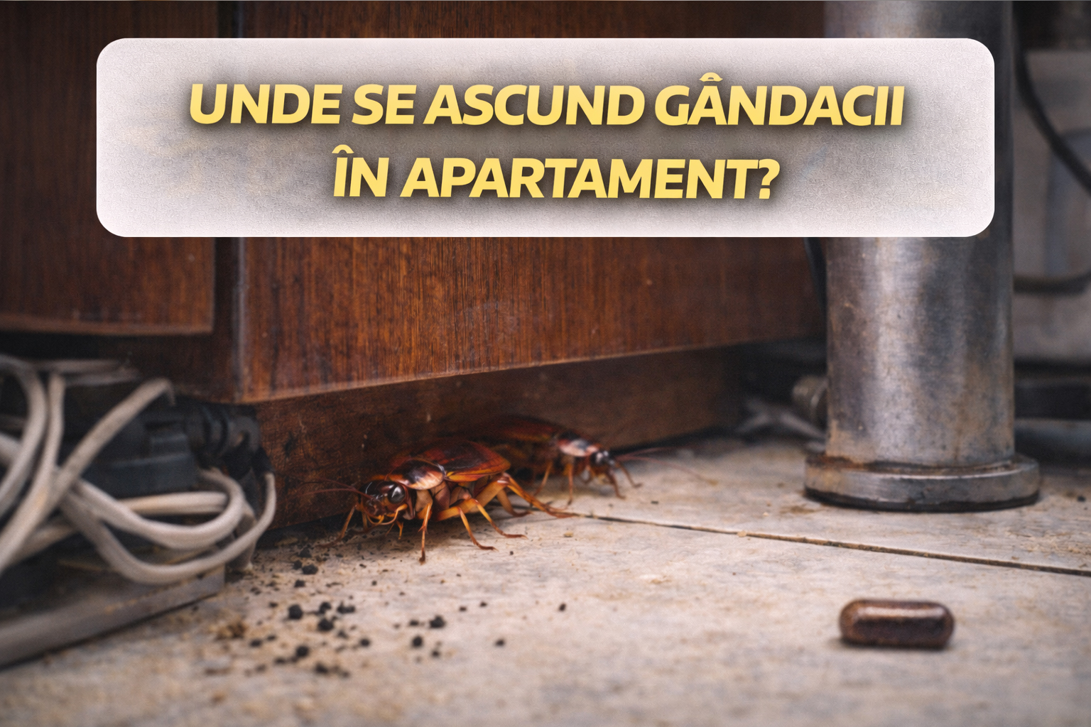 Unde se ascund gândacii în apartament