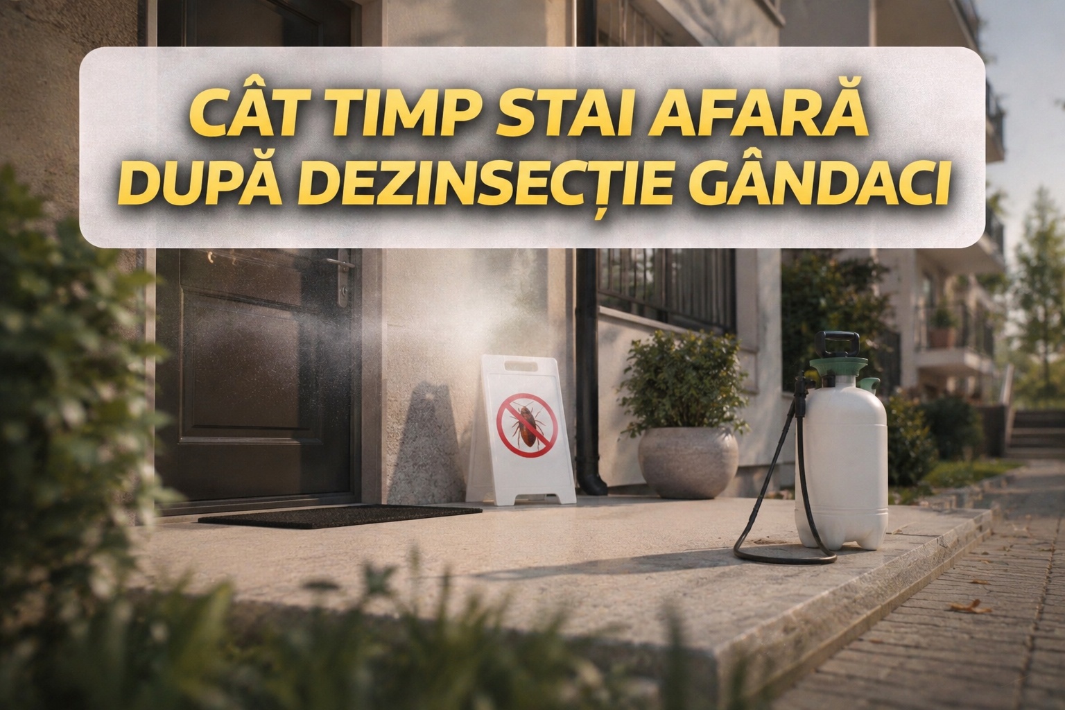 Cât timp stai afară după dezinsecție gândaci