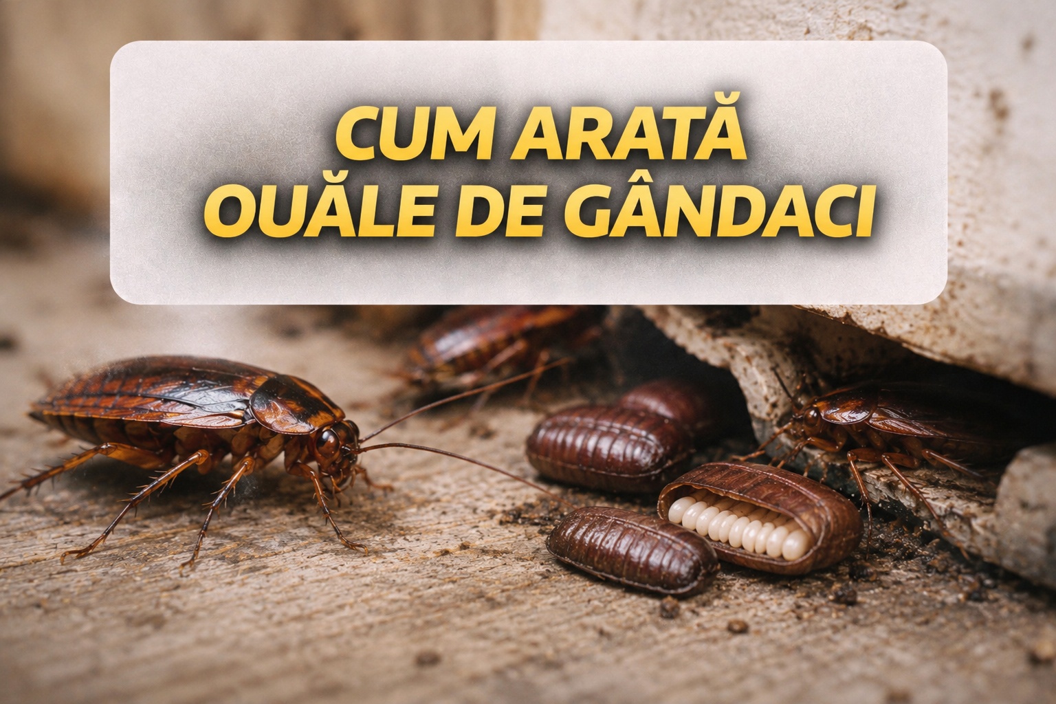 Cum arată ouăle de gândaci