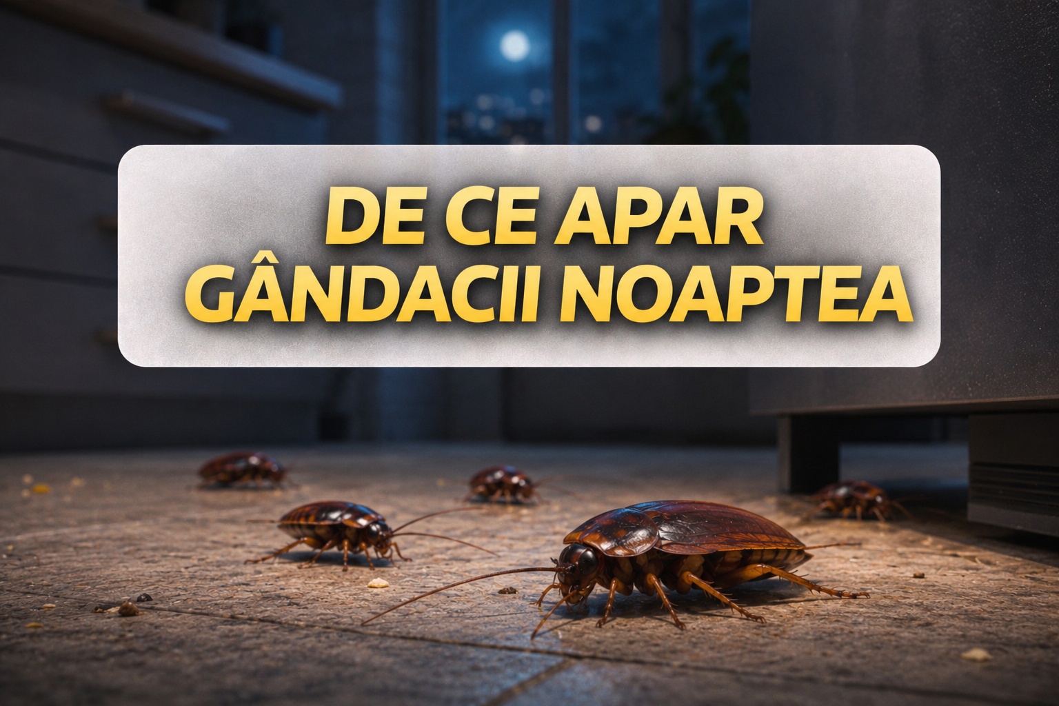 De ce apar gândacii noaptea