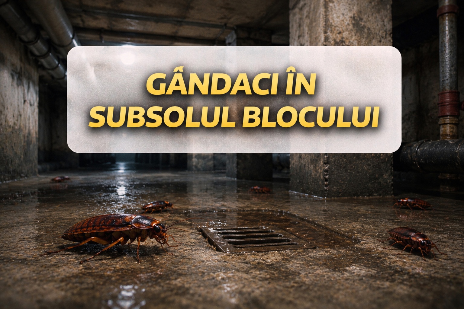 Gândaci în subsolul blocului