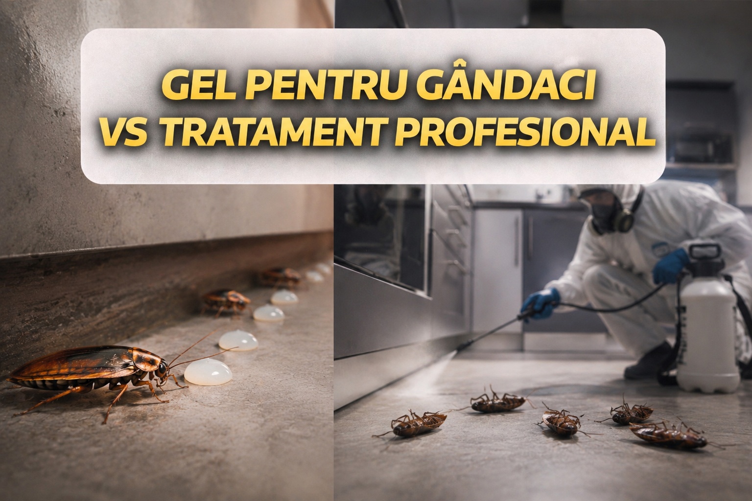 Gel pentru gândaci vs tratament profesional