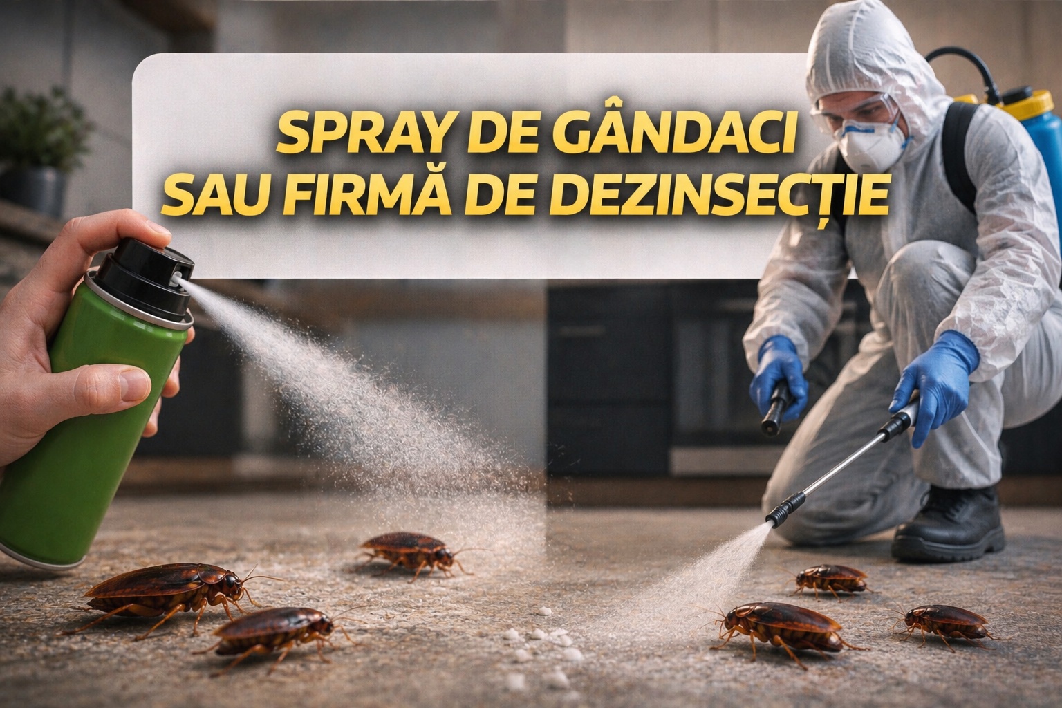 Spray de gândaci sau firmă de dezinsecție